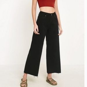 BDG black high waisted wide leg jeans, size 26